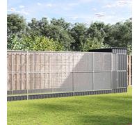 Nqyjm Aviary with Extension, Silver, 1244 x 203 x 216 cm, Steel Aviary, Bird Cage, Bird House, Metal Frame, Mesh Design, Pet Hutch for Outdoor Use