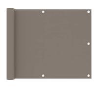 Nqyjm Awning for Balcony, Oxford Fabric, Grey, Taupe 75 x 400 cm, Privacy Screen, Balcony, Balcony, Wind and UV Protection for Outdoor Terrace Garden