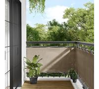 Nqyjm Balcony Screen 100% Polyester Oxford Taupe 75 x 700 cm Privacy Screen Balcony Balcony Protection Wind and UV Rays for Outdoor Terrace Garden