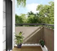 Nqyjm Balcony Screen 100% Polyester Oxford Taupe 90 x 800 cm Privacy Screen Balcony Balcony Protection Wind and UV Rays for Outdoor Terrace Garden