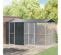 Nqyjm Bird Cage Anthracite 430 x 310 x 247 cm Galvanised Steel for Garden Patio