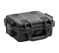 Nqyjm Black Portable Flight Suitcase Protective Case 30 x 24.5 x 12.5 cm PP, Hard Case with Foam Insert for Camera and Accessories, Electronic Devices