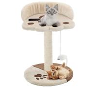 Nqyjm Cat Scratcher with Sisal Post 40 cm Beige and Brown Tree Scratcher for Tower Climber for 1-2 Medium Cats