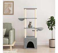 Nqyjm Cat Scratching Post with Sisal Scratching Posts Light Grey 147 cm Cat Furniture for Small and Large Cats