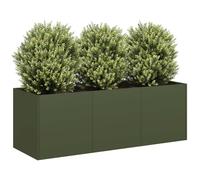 Nqyjm Cold Rolled Steel Planter Olive Green 120 x 40 x 40 cm Planter Box, Strong and Durable, for Vegetables, Herbs and Gardens