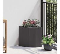 Nqyjm Corner Planter Black 30 x 30 x 35 cm Steel Flower Pot, Sturdy and Durable, for Vegetables, Herbs and Gardens