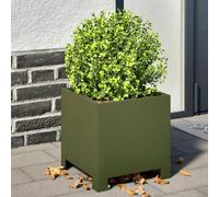 Nqyjm Hexagonal Steel Planter Olive Green 30 x 30 x 30 cm Flower Bed, Sturdy and Durable, for Vegetables, Herbs and Garden