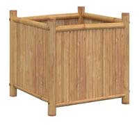 Nqyjm Raised Bed Outdoor Garden Planter 50 x 50 x 50 cm Bamboo, Flower Box for Growing Succulent Plants in Garden, Terrace, Balcony