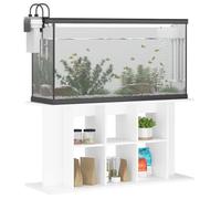 Nqyjm Reptile Tank and Terrarium Holder for Aquarium White 120 x 40 x 60 cm Engineered Wood Storage Cabinet with Compartments for Home Office
