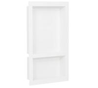 Nqyjm Shower Enclosure with 2 Compartments High Gloss White 41 x 69 x 9 cm Shelf for Bathroom