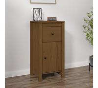Nqyjm Sideboard, Honey Brown, 40 x 35 x 80 cm, Solid Pine Sideboard, Kitchen Cabinet, Cabinet, Modern Chest of Drawers and Lots of Storage Space for Your Living Area