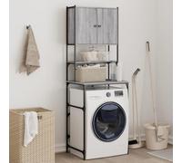 Nqyjm Washing Machine Cabinet Grey Sonoma Oak 68 x 48.5 x 194 cm for Bathroom, Laundry Room