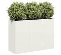 Nqyjm White Cold Rolled Steel Planter Box 120 x 40 x 80 cm Planter Box, Strong and Durable, for Vegetables, Herbs and Gardens