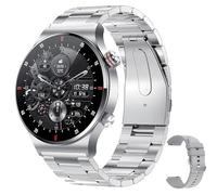 NQYZZFD Smart Watch Bluetooth Call ECG+PPG HRV With Pressure/Oxygen Monitor/Heart Rate/Sleep/Body,Waterproof Fitness Trackers Smartwatch,B,Silver