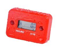 NR-HM006, Waterproof Gaso Engine Inductive Hour Meter for Motorcycle, Motocross,Snowmobil,Motocross (RED)