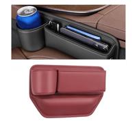 NRAAUEPO Car Seats Gap Organizer Storage Box for P&eugeot 208 301 2015-2021 Car Leather Cup Holder Gap Bag Seats Gap Filler Organizer Interior Accessory