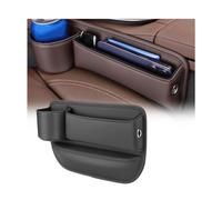 NRAAUEPO Car Seats Gap Organizer Storage Box for P&eugeot 308 406 2015-2021 Car Leather Cup Holder Gap Bag Seats Gap Filler Organizer Interior Accessory