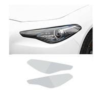 NRAAUEPO Front Headlights Film for A&lfa for R&omeo Giulia 952 2016-2020 Car Headlight Lamp Film Transparent Black Molded Vinyl Protective Trim