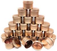 NRANSON Rose Gold Candle Tins - Pack of 24, 4oz Empty Candle Jars for Candle Making, Round Tin Containers with Lids, Perfect for DIY Candle Projects (Rose Gold)