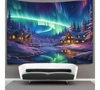 NRAOPEVVD 3D Northern Lights Printed Wall Blanket Home Decoration Bedding Poster Wall Art Tapestry Wall Hanging Tapestry Soft Polyester for Bedroom Living Room Dorm Home Decorations 70cmx100cm