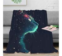 NRAOPEVVD 3D Printed Cat Throw Blanket Soft And Warm Super Soft Cozy Fuzzy Warm Throws with Anti-wrinkle/anti-tarnishing Lightweight for Sofa Bed Decor Bedroom Decor 40x50inch(100x130cm)