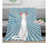 NRAOPEVVD 3D Printed Egyptian Cat Blanket Fluffy Soft Cozy Super Soft Cozy Fuzzy Warm Throws with Anti-wrinkle/anti-tarnishing Lightweight for Home Couch Bed Sofa Cozy Warm 50x60inch(127x152cm)