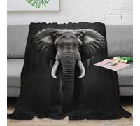NRAOPEVVD 3D Printed Elephant Throw Blanket Soft And Warm Super Soft Cozy Fuzzy Warm Throws with Anti-wrinkle/anti-tarnishing Lightweight for Baby Kids Adults Girls Boy 40x50inch(100x130cm)