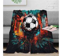NRAOPEVVD 3D Printed Football Blanket Ultra-soft Super Soft Cozy Fuzzy Warm Throws with Anti-wrinkle/anti-tarnishing Lightweight for Sofa Bed Decor Bedroom Decor 70x80inch(180x200cm)