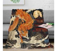 NRAOPEVVD 3D Printed Fox Throw Blanket Soft And Warm Super Soft Cozy Fuzzy Warm Throws with Anti-wrinkle/anti-tarnishing Lightweight for Sofa Bed Decor Bedroom Decor 40x50inch(100x130cm)