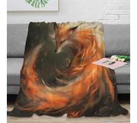 NRAOPEVVD 3D Printed Fox Throw Blanket Soft And Warm Super Soft Cozy Fuzzy Warm Throws with Anti-wrinkle/anti-tarnishing Lightweight for Baby Kids Adults Girls Boy 40x50inch(100x130cm)