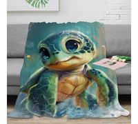 NRAOPEVVD 3D Printed Sea Turtle Throw Blanket Fluffy Soft Cozy Super Soft Cozy Fuzzy Warm Throws with Anti-wrinkle/anti-tarnishing Lightweight for Sofa Bed Decor Bedroom Decor 60x80inch(150x200cm)