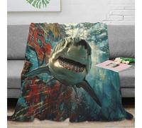 NRAOPEVVD 3D Printed Shark Blankets Fluffy Soft Cozy Super Soft Cozy Fuzzy Warm Throws with Anti-wrinkle/anti-tarnishing Lightweight for Home Couch Bed Sofa Cozy Warm 80x90inch(200x230cm)