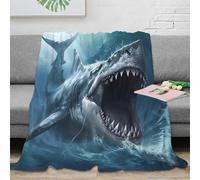 NRAOPEVVD 3D Printed Shark Throw Blanket Ultra-soft Super Soft Cozy Fuzzy Warm Throws with Anti-wrinkle/anti-tarnishing Lightweight for Baby Kids Adults Girls Boy 50x60inch(127x152cm)