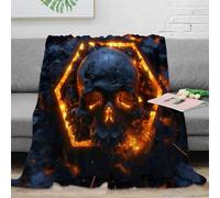 NRAOPEVVD 3D Printed Skull Blankets Soft And Warm Super Soft Cozy Fuzzy Warm Throws with Anti-wrinkle/anti-tarnishing Lightweight for Baby Kids Adults Girls Boy 50x60inch(127x152cm)
