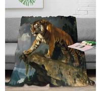 NRAOPEVVD 3D Printed Tiger Blanket Soft And Warm Super Soft Cozy Fuzzy Warm Throws with Anti-wrinkle/anti-tarnishing Lightweight for Sofa Bed Decor Bedroom Decor 80x90inch(200x230cm)