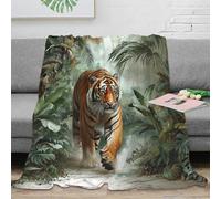 NRAOPEVVD 3D Printed Tiger Blanket Soft And Warm Super Soft Cozy Fuzzy Warm Throws with Anti-wrinkle/anti-tarnishing Lightweight for Sofa Bed Decor Bedroom Decor 40x50inch(100x130cm)