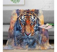 NRAOPEVVD 3D Printed Tiger Throw Blanket Soft And Warm Super Soft Cozy Fuzzy Warm Throws with Anti-wrinkle/anti-tarnishing Lightweight for Bed And Sofa And Couch, Kids Adults 80x90inch(200x230cm)