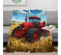 NRAOPEVVD 3D Printed Tractor Throw Blanket Fluffy Soft Cozy Super Soft Cozy Fuzzy Warm Throws with Anti-wrinkle/anti-tarnishing Lightweight for Home Couch Bed Sofa Cozy Warm 50x60inch(127x152cm)