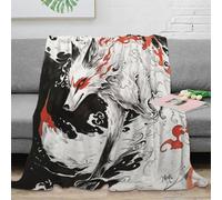 NRAOPEVVD 3D Printed Wolf Blanket Soft And Warm Super Soft Cozy Fuzzy Warm Throws with Anti-wrinkle/anti-tarnishing Lightweight for Home Couch Bed Sofa Cozy Warm 50x60inch(127x152cm)