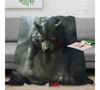 NRAOPEVVD 3D Printed Wolf Blankets Soft And Warm Super Soft Cozy Fuzzy Warm Throws with Anti-wrinkle/anti-tarnishing Lightweight for Baby Kids Adults Girls Boy 50x60inch(127x152cm)