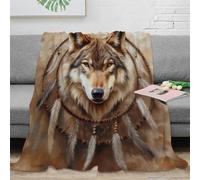 NRAOPEVVD 3D Printed Wolf Blankets Soft And Warm Super Soft Cozy Fuzzy Warm Throws with Anti-wrinkle/anti-tarnishing Lightweight for Sofa Bed Decor Bedroom Decor 40x50inch(100x130cm)