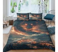 NRAOPEVVD Evil Dragon Duvet Cover 3 PCS Hotel Quality Quilt Cover Bedding Bed Covers with Pillowcases with Zipper Closure Breathable Stylish Comforter Double（200x200cm）