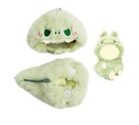 nratto 2 Pieces Plush Doll Clothes, 15-17cm Cute Animal Doll Clothing, Premium Handcrafted Doll Outfit with Accessories, Animal Theme Adorable Dress up for Doll, Green Dinosaur (NO Doll)