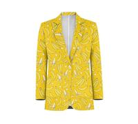 NRBEAWD Men's Casual Blazer One Button Long Sleeve Blazer Suit Jackets Slim Fit Sports Coats with Pocket S-5XL, Bananas, L