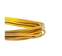 NRBMZYEN Aluminum Craft Wire 1mm/1.5mm/2mm/2.5mm Aluminum Wire Jewelry Findings for Jewelry Making DIY Aluminum Craft Wire Silver Gold Plated Beading(Gold,1mm 5meter)