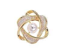 NRBMZYEN Cross Scarf Clip Scarf Buckle Pearl Crystal Scarf Ring Pins Shawl Clip Brooch Women Jewelry Accessories(Style 2)