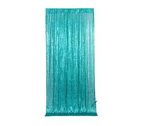 NRBMZYEN Wedding Backdrop Sequin Backdrop Curtain Wedding Ceremony Glitter Shimmer Fabric Dark Gold Backdrop Drapes(Mint Green,2PCS 120X300CM)