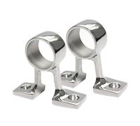 NRC&XRC 2 Pieces Marine Grade Heavy Duty 316 Stainless Steel Boat Hand Rail Fitting Center Bracket Stanchion Mount Hardware for 1inch OD Pipe Tubing
