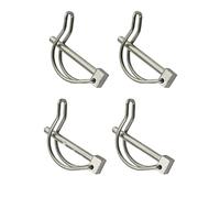 NRC&XRC Stainless Steel 316 Cotter Pin Type, Quick Lock Release Trailer Towing Coupler, Safety Pin Dia 4.5MM, 4 Pieces