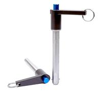 NRC&XRC Stainless Steel Quick Pull Pins Self-Locking with L-Handle Ball Lock Pin/ Push Pin/ Quick Release pin with Lanyard Cable (2, Dia:6mmX60mm Length)